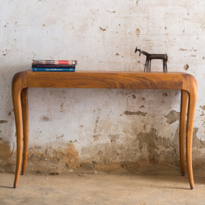 curved leg console table