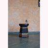 Chalk Black Wooden Stool II