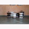 Black & white wooden stools collection