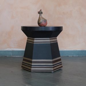 Chalk Black Wooden Stool