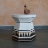 Chalk white wooden stool II