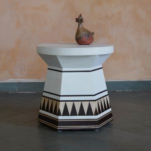 Chalk white wooden stool II